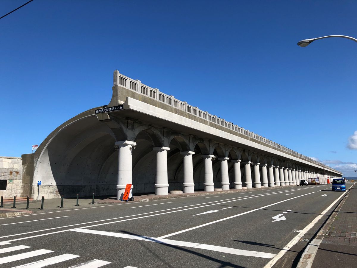 飛行機欠航で空いた時間に稚内観光。街中に鹿がいた。