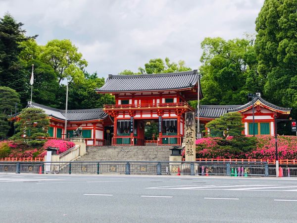 日本・京都「八坂神社〜清水寺」の写真：人が写らない写真…珍しい。