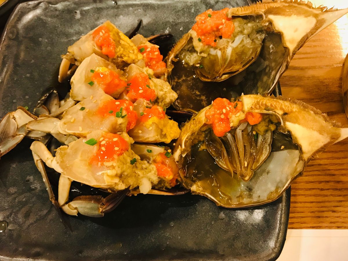 朝食は、カボチャ粥と鮑粥をシェア。
夕食は、カンジャンケジャン。
「花蟹堂...