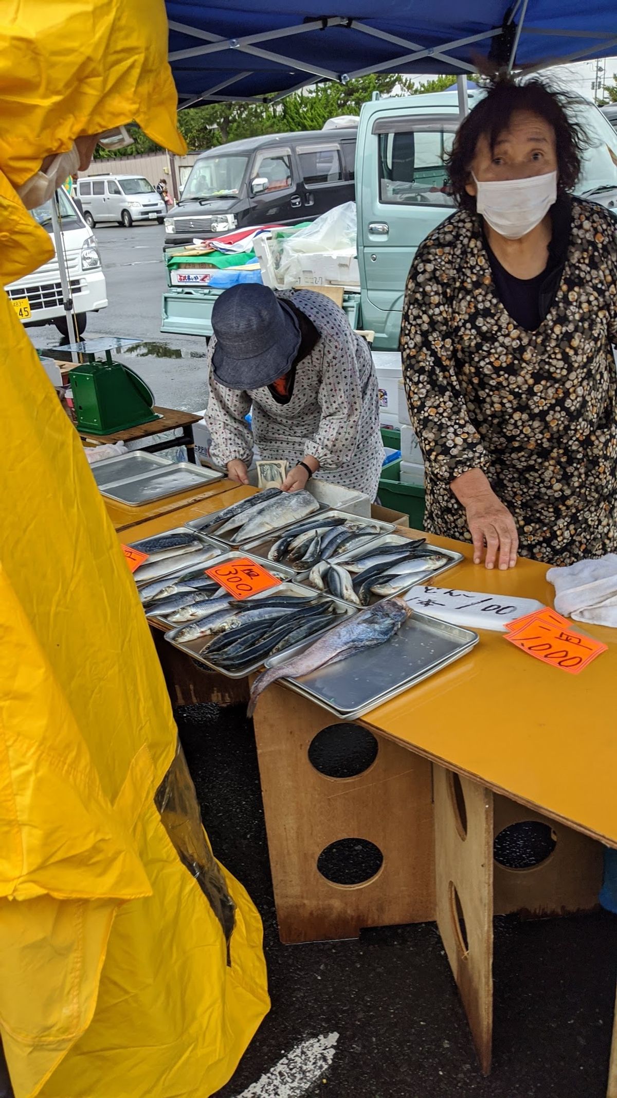 目的の朝市。
毎週日曜やってるそうな。
地元民が押し寄せる。

ウロウロし...