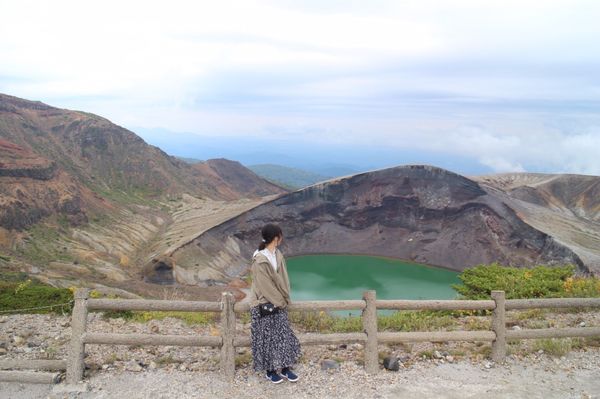 日本・蔵王「圧巻の蔵王御釜🗻温泉も満喫♨️」の写真：蔵王の御釜です！
火口湖が見えるのは当日...