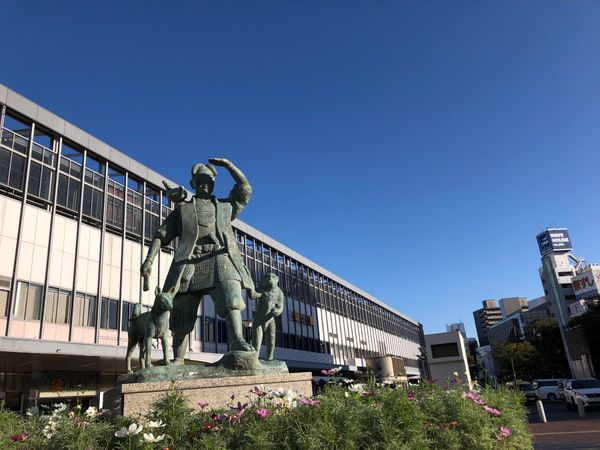 日本・倉敷「岡山」の写真：桃太郎さんこんにちは。
いいお天気だった...