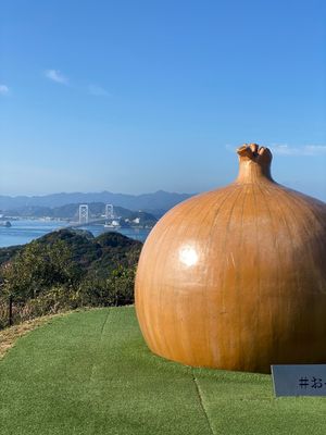 沼島から淡路島に渡り、徳島空港へ向かう

途中「うずの丘」で玉ねぎのお土産...