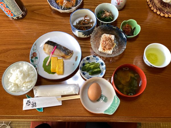 日本・愛媛県「淡路島　沼島とお魚の旅」の写真：朝ごはん
