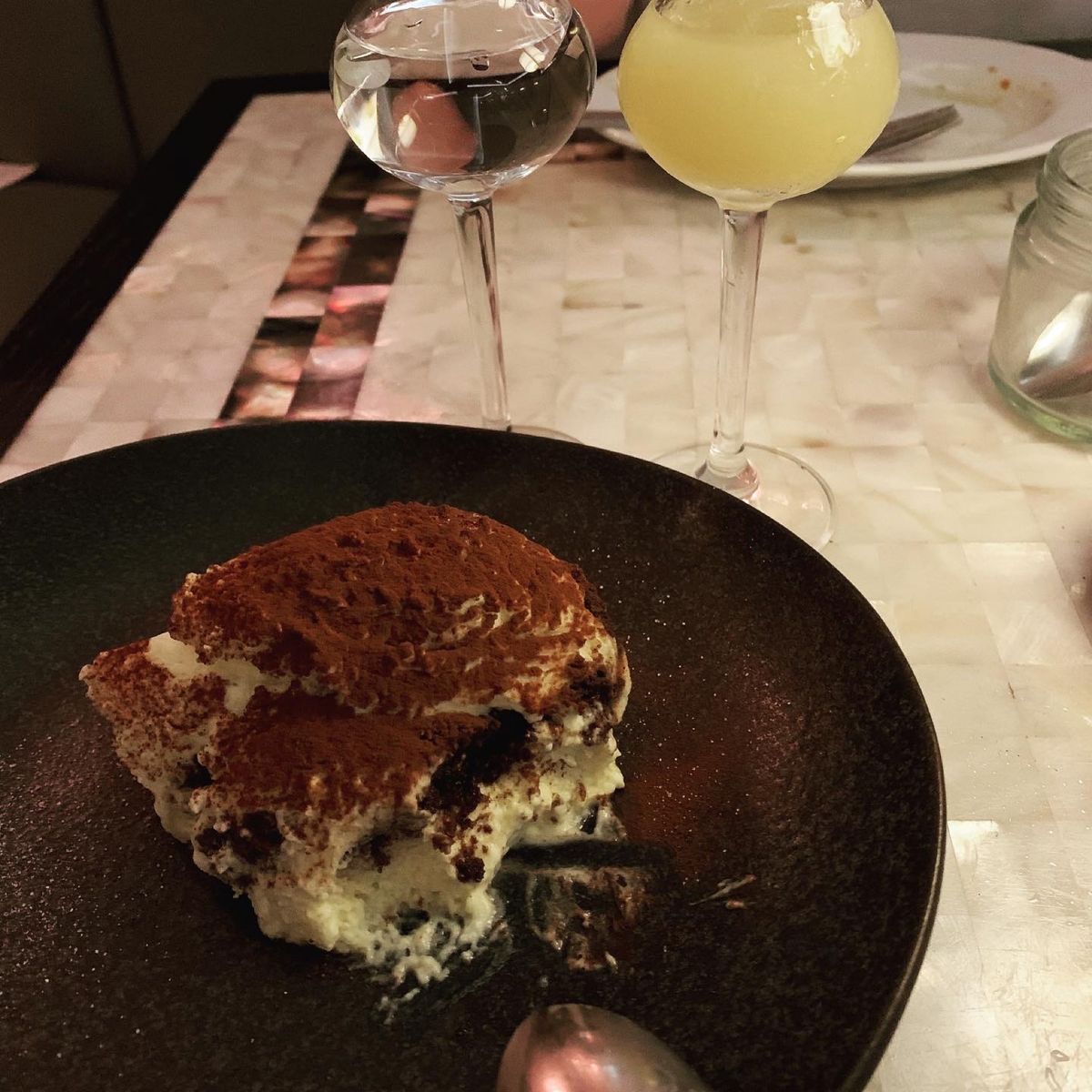 ウミカジterraceの上にあるホテルのイタリアン🍾
食後酒までいただき、...