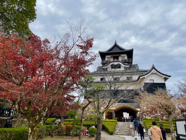 日本・愛知県「国宝犬山城と紅葉の寂光院」の写真：国宝犬山城へ。天守閣からの眺めは絶景かな。