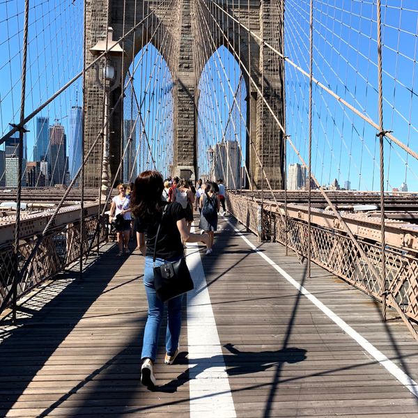 アメリカ(米国)・ニューヨーク「ニューヨーク」の写真：ブルックリンブリッジ🌞いい天気でした♡
...
