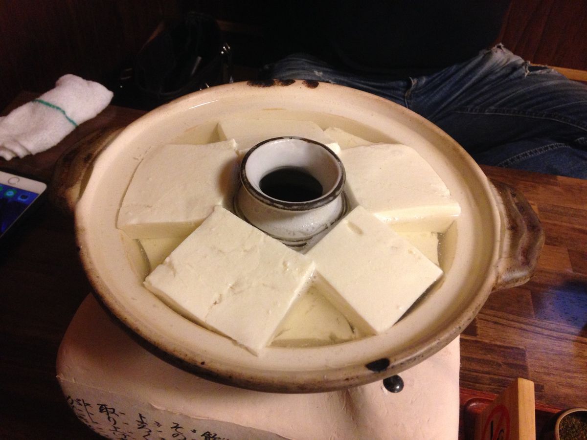 湯豆腐を食べます