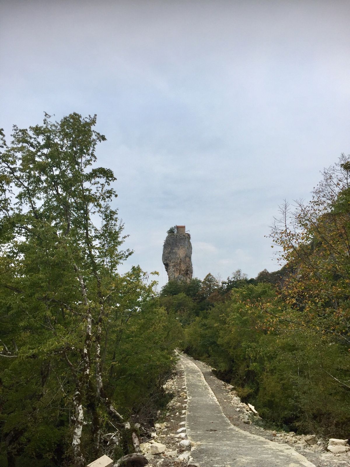 クタイシから日帰りでカツヒの柱を見に行きました。バスを一緒になった旅人と、...