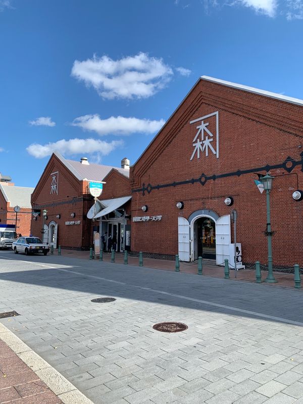 日本・北海道「修学旅行以来の函館」の写真：金森赤レンガ倉庫群。お土産屋さんになって...