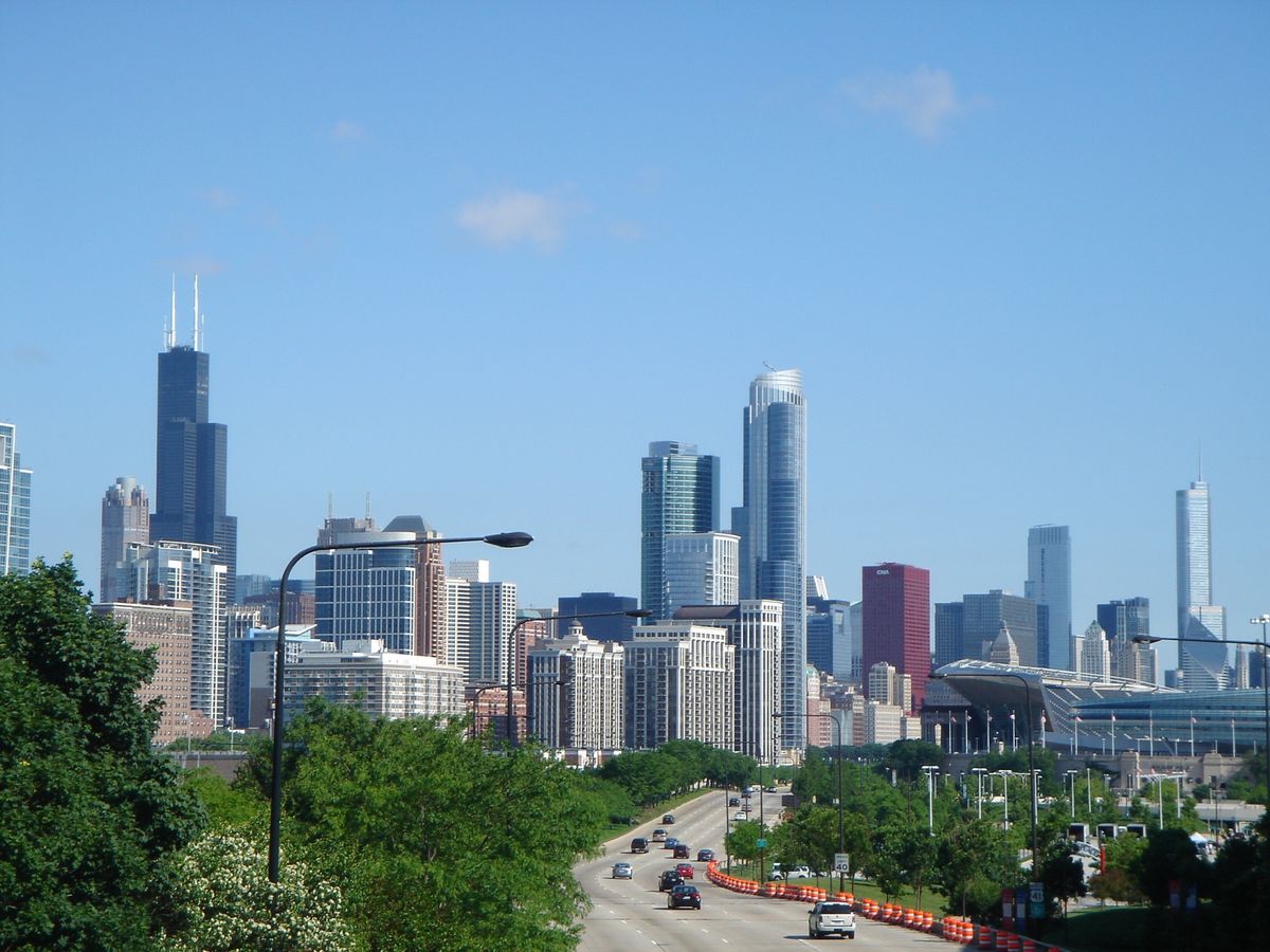 McCormick Placeからの眺め。この年は天気が良かったみたいです☀️