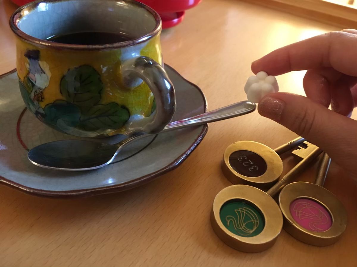 泊まったホテル(*ﾟ▽ﾟ)
レトロな雰囲気が可愛いかった〜(≧∇≦)