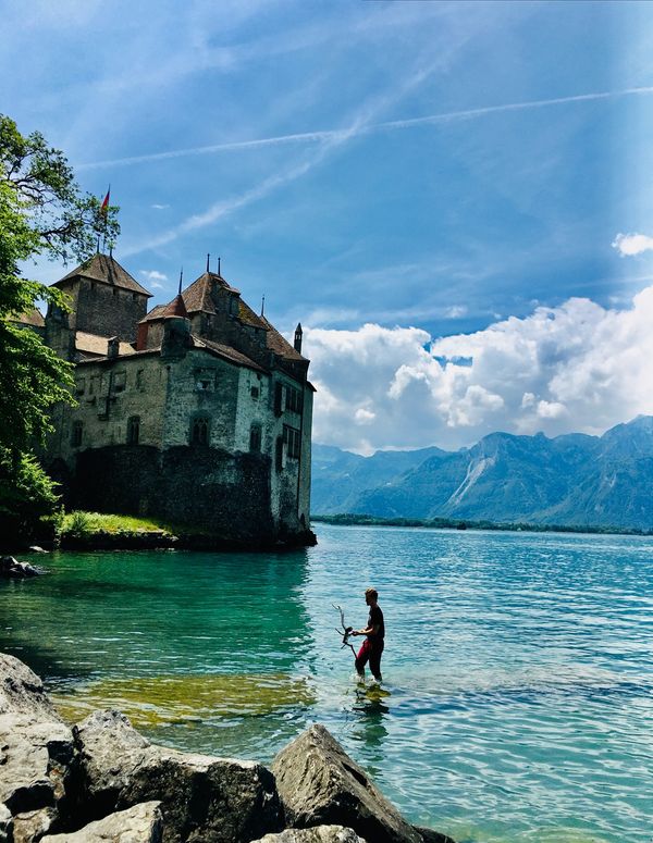 スイス「スイス撮影旅行」の写真：パリから列車🚃でスイス入り、レマン湖の辺...