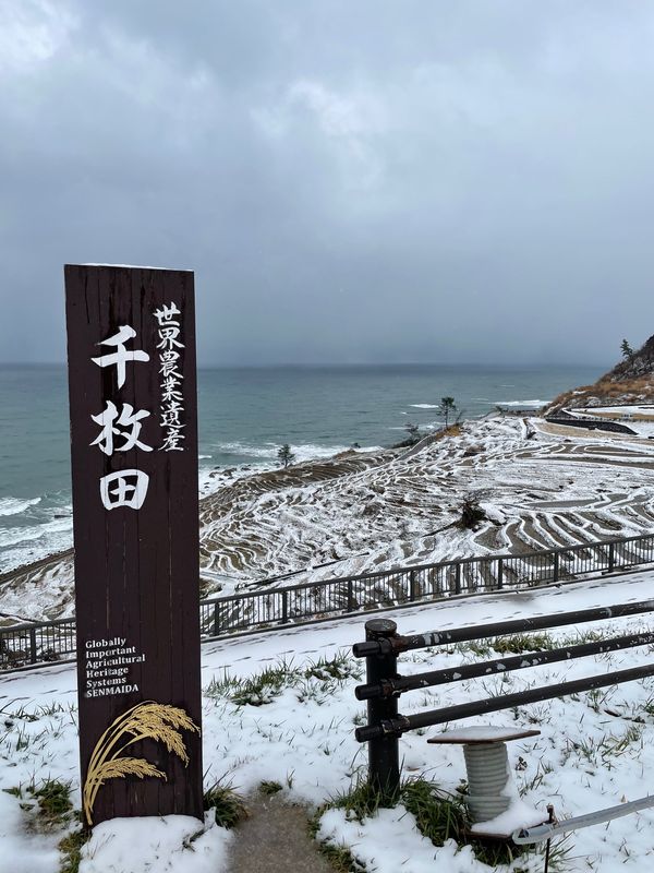 日本・石川県「能登家族旅行」の写真：海沿いドライブ🚗❄️
#千枚田
#窓岩
...