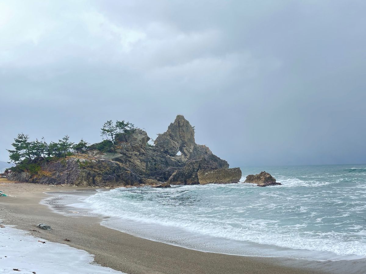 海沿いドライブ🚗❄️
#千枚田
#窓岩
#垂水滝