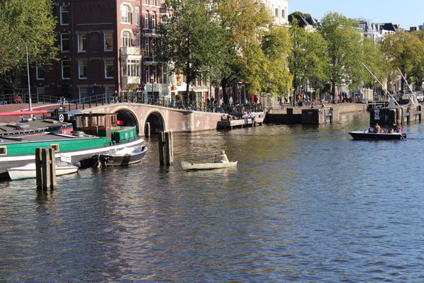 オランダ・アムステルダム「2013：ESMO@Amsterdam」の写真：アムステルダムは水運の街②

手漕ぎもい...