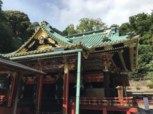 日本平(ロープウェイから見た駿河湾と久能山東照宮)