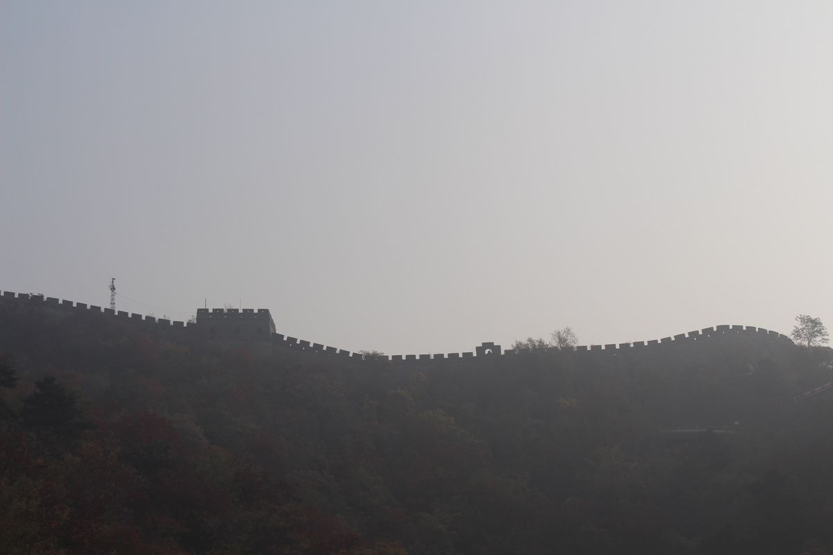 @幕田峪長城②

まずはリフトで万里の長城を目指します🛗
遠くにPM2.5...