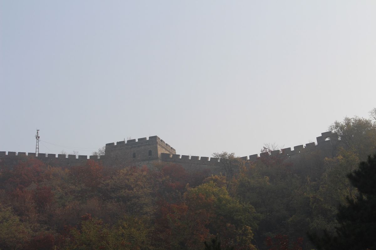 @幕田峪長城②

まずはリフトで万里の長城を目指します🛗
遠くにPM2.5...