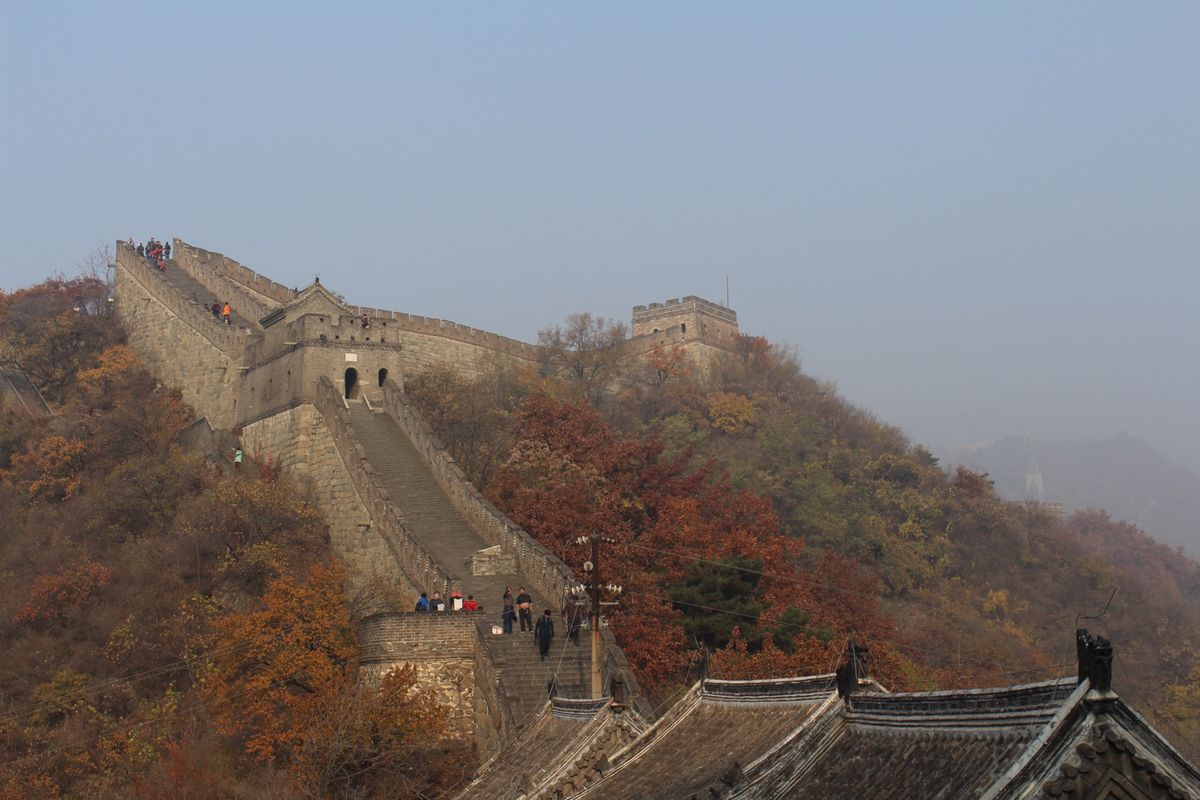 @幕田峪長城⑧

頑張って登った先にはキレイな万里の長城の姿が‼️