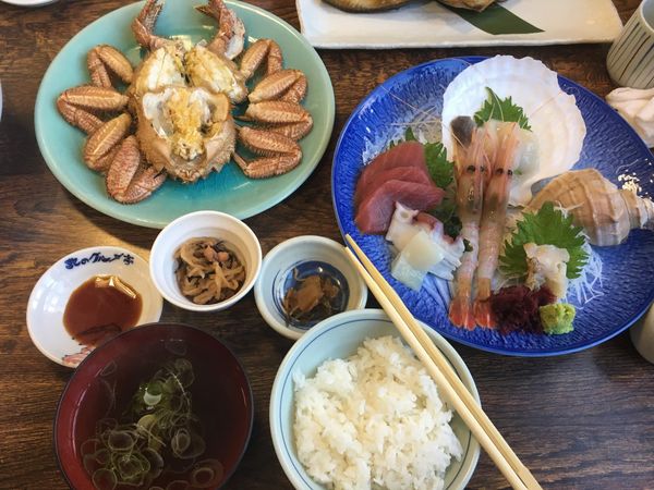 日本・札幌「in 札幌」の写真：お昼から熱燗と北海道のご馳走💓
札幌ドー...