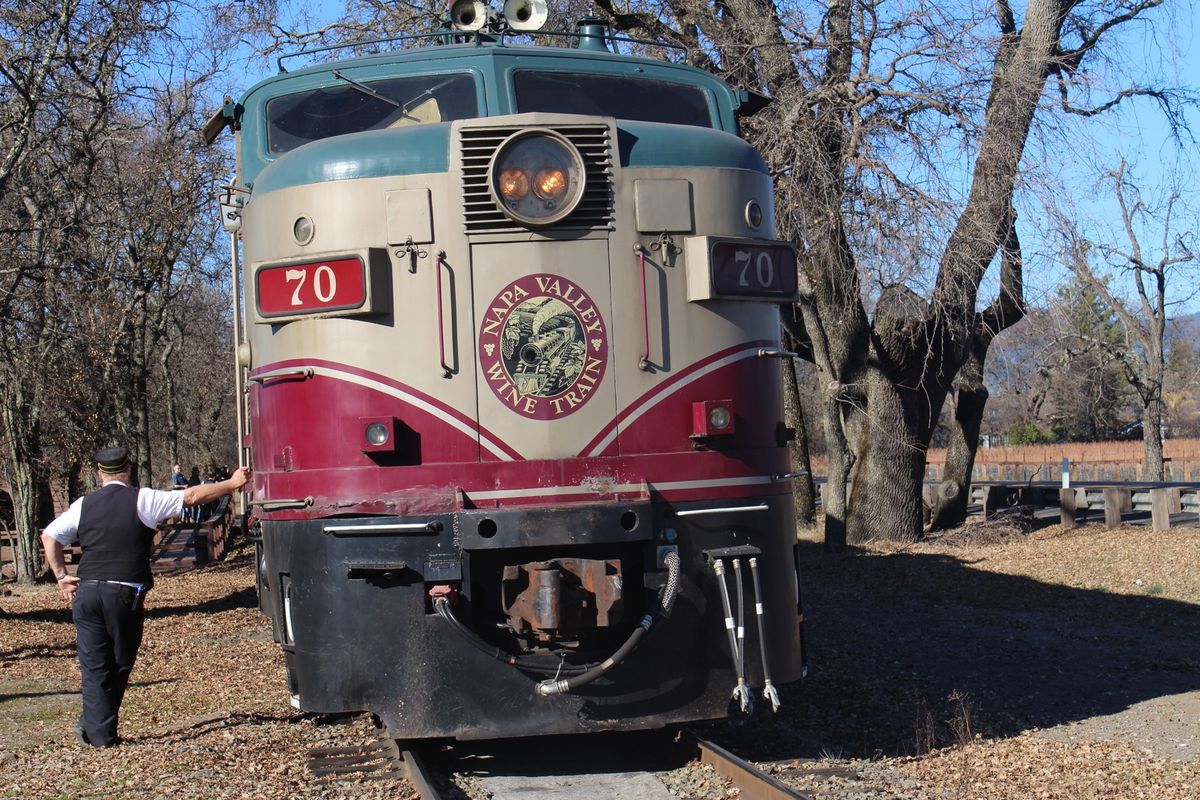 乗ってはいませんが、Wine trainとパチリ📷