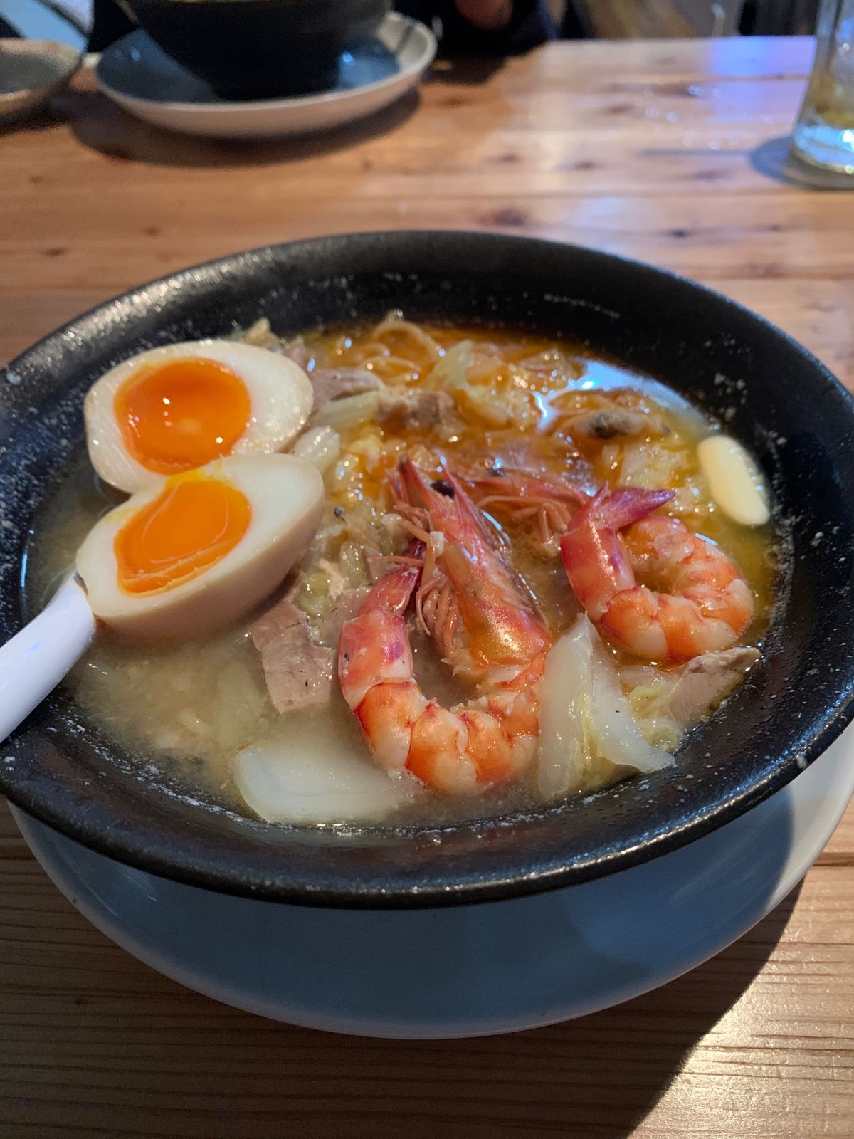 心喜・車海老ラーメン
　　　久米島で一番美味しいお店と思ってます🍜
スリー...