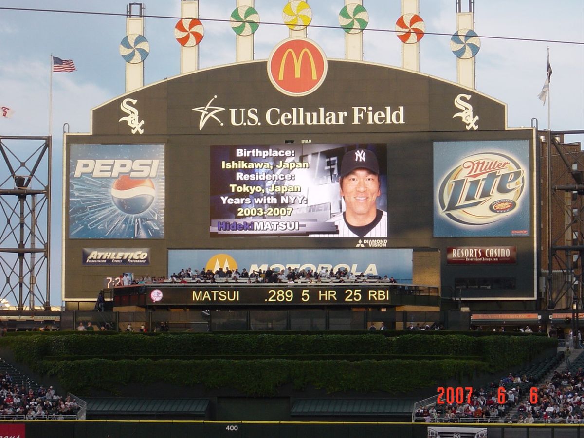@US Cellular Field
間近にMatsuiが‼️