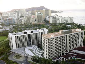 @Hilton Hawaiian Village🏨
眺望は申し分ない‼️義...