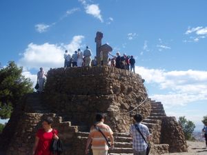 @Park Guell①
丘の上にあるグエル公園からの眺望は最高‼️Sag...