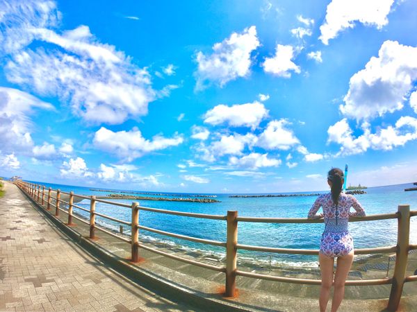 日本・東京「八丈島」の写真：よく見るとシュノーケル付けてて実はダサい写真😂