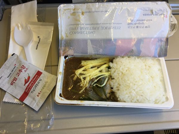 香港・香港「一人旅」の写真：🍴機内食
仁川経由で香港へ。