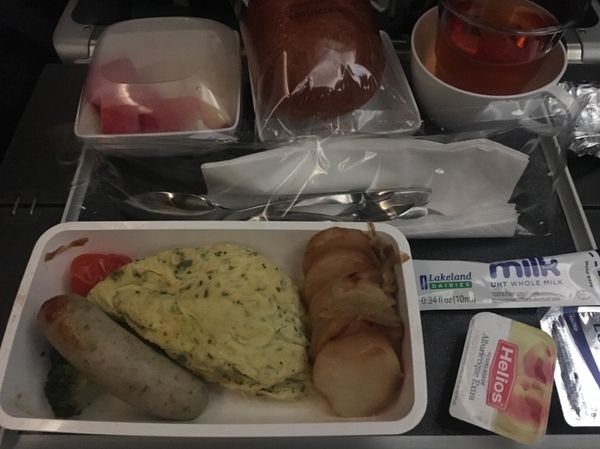 インドネシア・バリ島「バリ島旅行」の写真：🍴機内食
シンガポール経由でバリ島へ