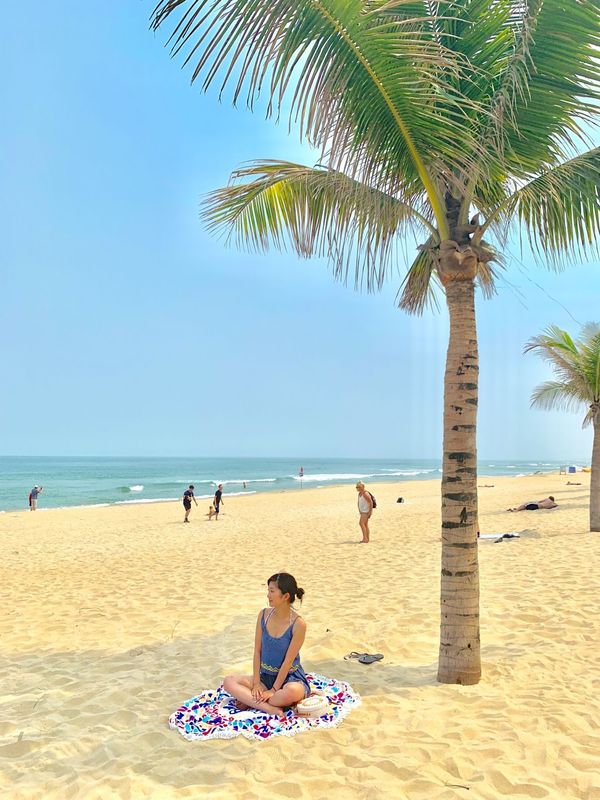 ベトナム・ダナン「ダナン・世界遺産ホイアン」の写真：📍ダナンのビーチ
波がすごくサーフィンし...