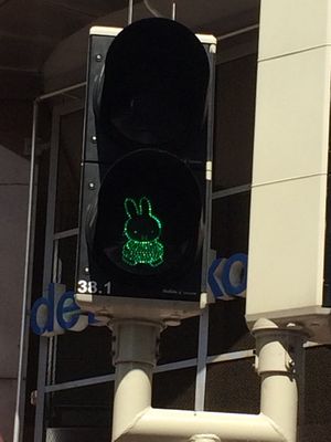 ユトレヒトは可愛い街❤️
ミッフィーちゃんの信号機🚦
その横断歩道は虹色でした🌈