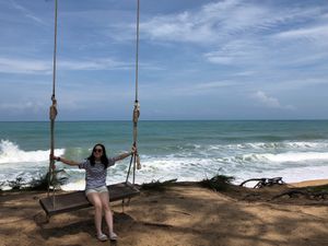 ホテルのプライベートビーチ🏖