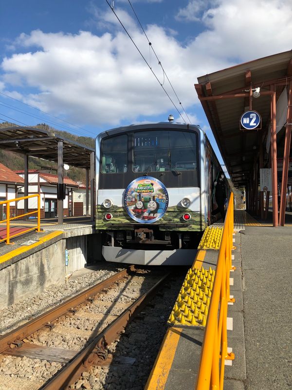 日本・静岡県「トーマス列車で河口湖」の写真：トーマス列車！