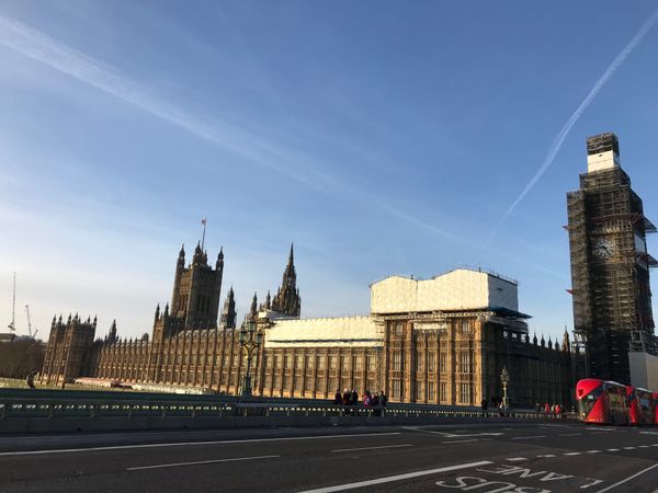 イギリス(英国)・ロンドン「イギリス・フランスの旅」の写真：ビッグベンまさかの工事中😭