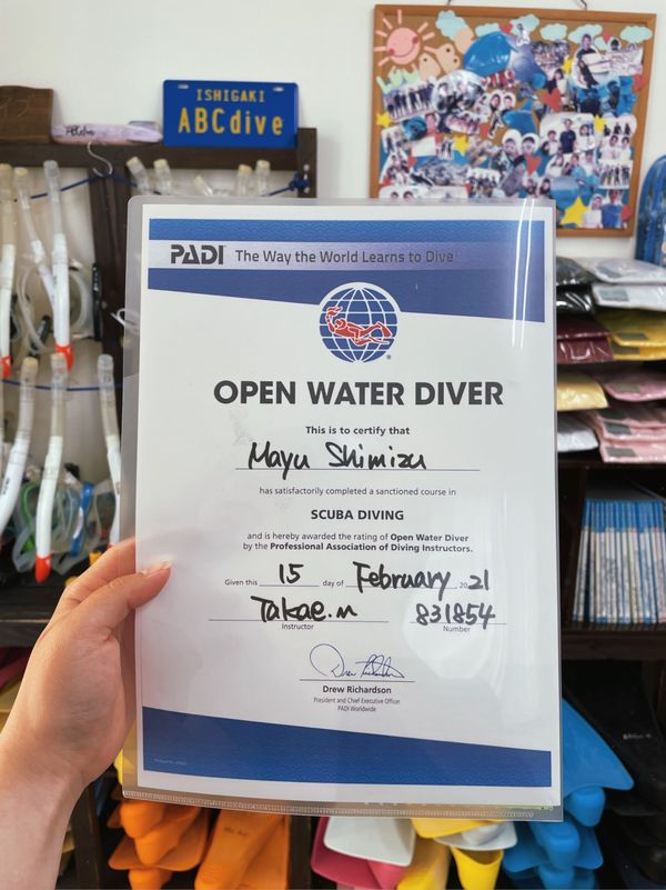 日本「石垣島(ISG)」の写真：冬の石垣島〜黒島周辺で、
PADI OP...