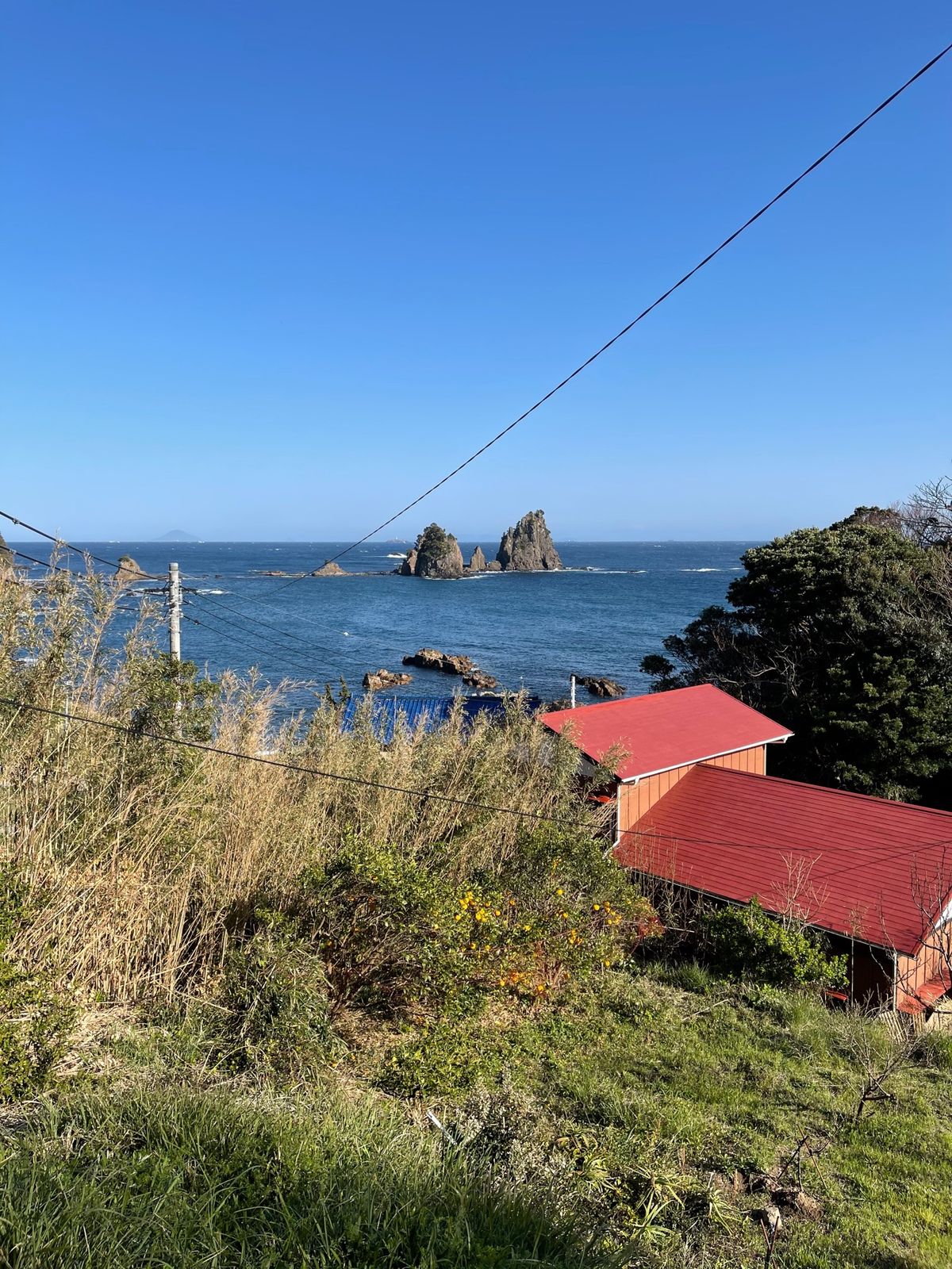 蓑掛岩という素晴らしい岩があるのだけど今は立ち入り禁止になっていた。

干...