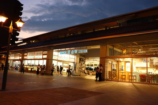 日本・岡山県「青春18きっぷの旅-尾道,倉敷」の写真：
尾道の夜景

