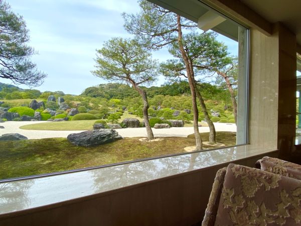 日本・島根県「島根出張を満喫」の写真：足立美術館の中にある喫茶店、翆

大きな...