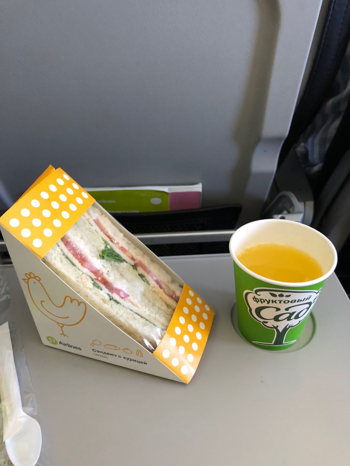 成田からの直行便のS7航空にてウラジオストク へ。
機内食のウワサのパサパ...
