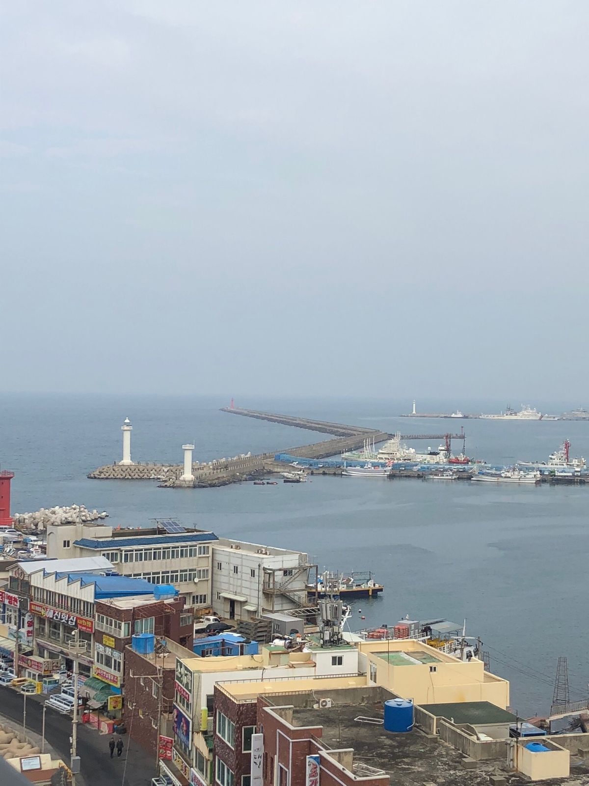 済州市内のホテルでお部屋はハーバービュー。
ホテルのロビーにあった、マスコ...