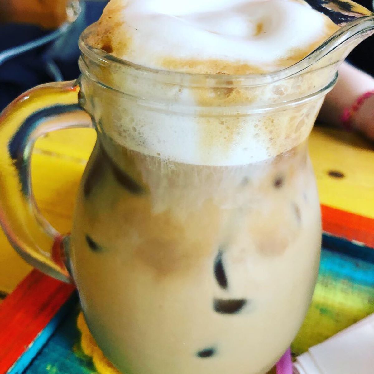 オススメのカフェに連れて行ってもらい、ティータイム🫖고구마라떼(さつまいも...