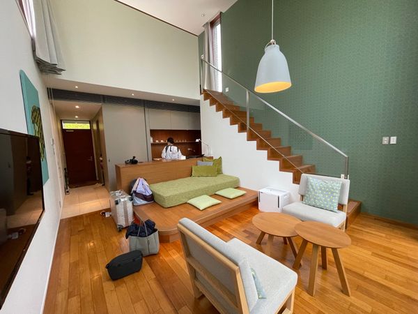 日本・那須「リゾナーレ那須」の写真：リゾナーレ那須

広い！
メゾネット式で...