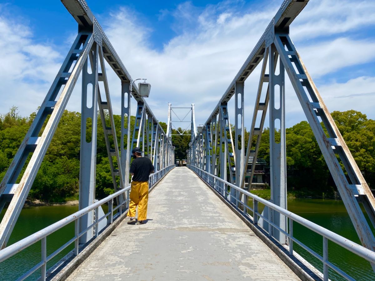 青空に映える岡山城！

吊り橋から見える眺めが1番カッコいい
吊り橋が結構...