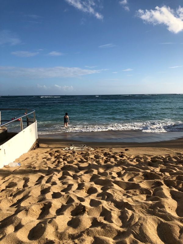 アメリカ(米国)・ホノルル「ハワイ一人旅」の写真：何度か行った事があるホノルル。初めての海...