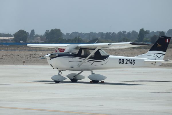 ボリビア多民族国・ラパス「高山病と日焼けに悩まされたペルーボリビアの旅」の写真：ナスカの地上絵の遊覧飛行！
左右のシート...