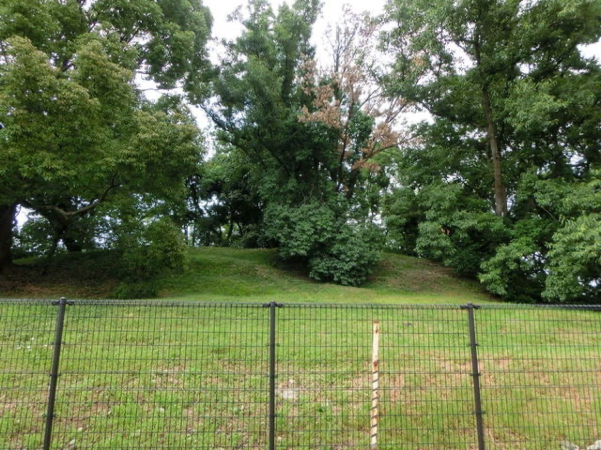 1枚目は白鳥陵古墳(前の山古墳)、2枚目は峯ヶ塚古墳、3枚目は青山古墳、4...